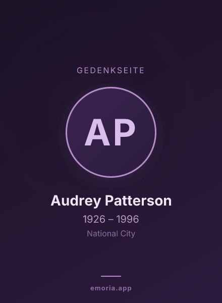 Gedenkportrait von Audrey Patterson