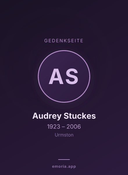 Gedenkportrait von Audrey Stuckes