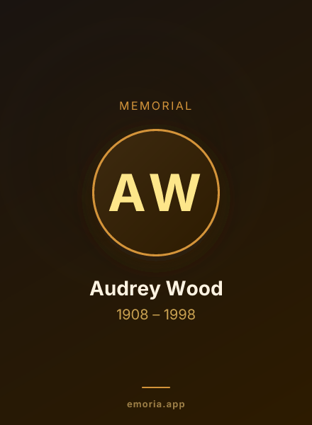 Memorial portrait of Audrey Wood