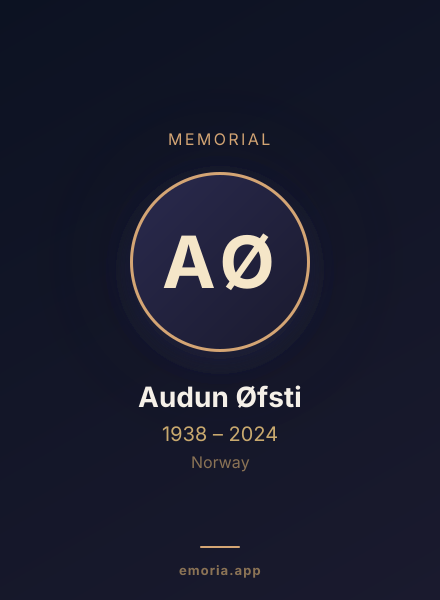 Memorial portrait of Audun Øfsti