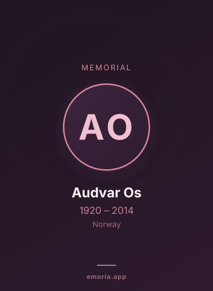Memorial portrait of Audvar Os