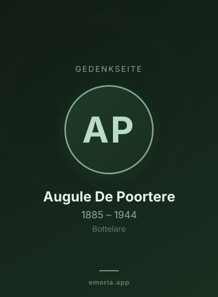 Gedenkportrait von Augule De Poortere
