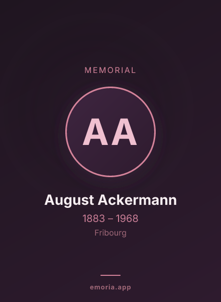 Memorial portrait of August Ackermann