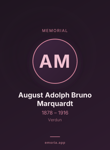 Memorial portrait of August Adolph Bruno Marquardt