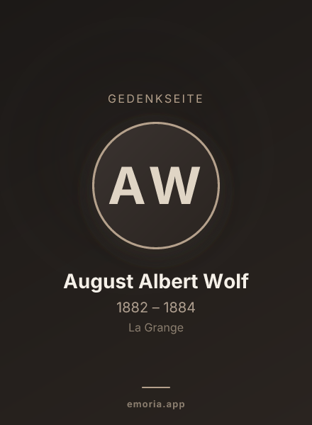 Gedenkportrait von August Albert Wolf