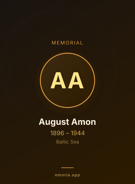Memorial portrait of August Amon