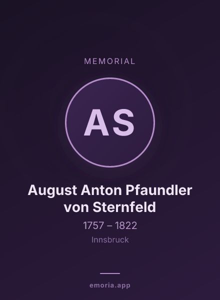 Memorial portrait of August Anton Pfaundler von Sternfeld