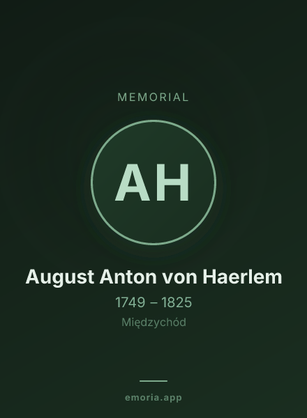 Memorial portrait of August Anton von Haerlem