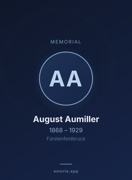 Memorial portrait of August Aumiller