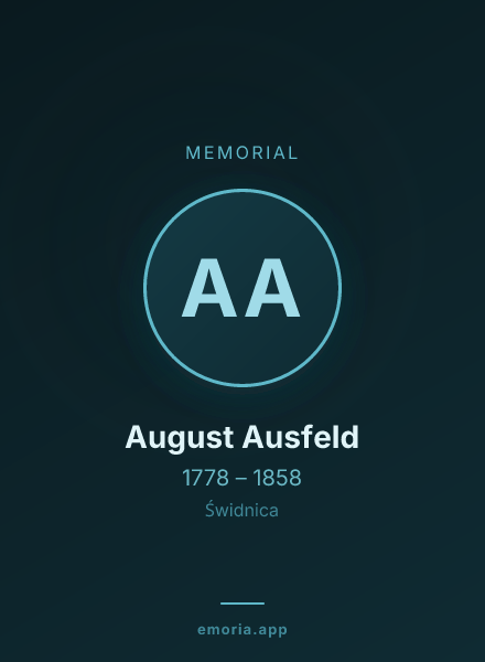 Memorial portrait of August Ausfeld