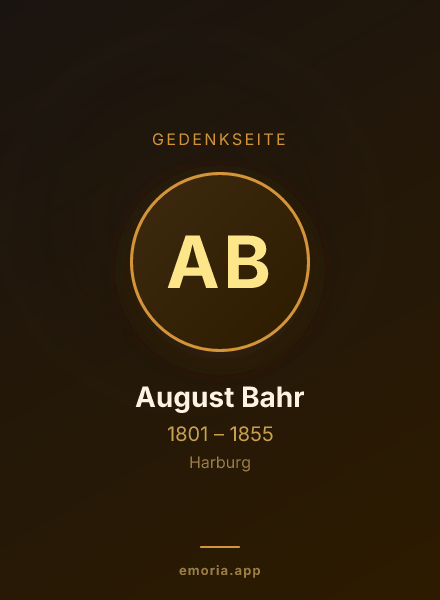 Gedenkportrait von August Bahr