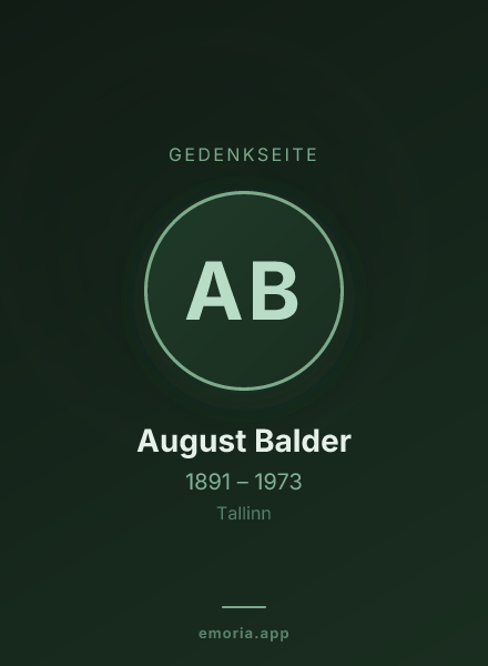 Gedenkportrait von August Balder