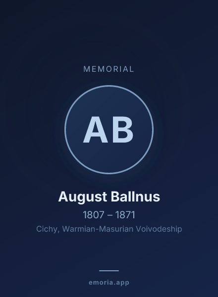 Memorial portrait of August Ballnus