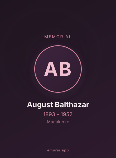 Memorial portrait of August Balthazar