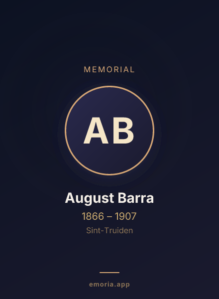 Memorial portrait of August Barra