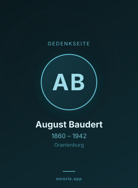 Gedenkportrait von August Baudert