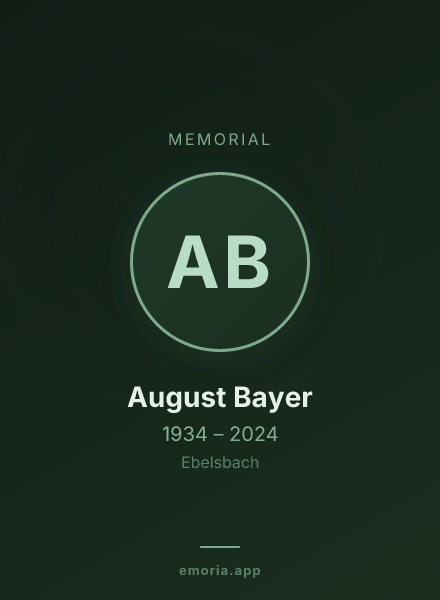Memorial portrait of August Bayer