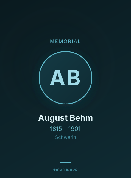 Memorial portrait of August Behm
