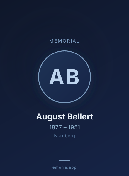 Memorial portrait of August Bellert