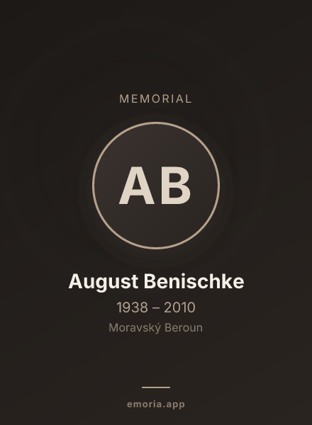 Memorial portrait of August Benischke