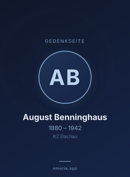 Gedenkportrait von August Benninghaus