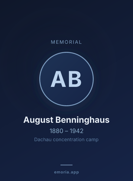 Memorial portrait of August Benninghaus
