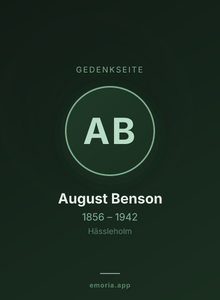 Gedenkportrait von August Benson