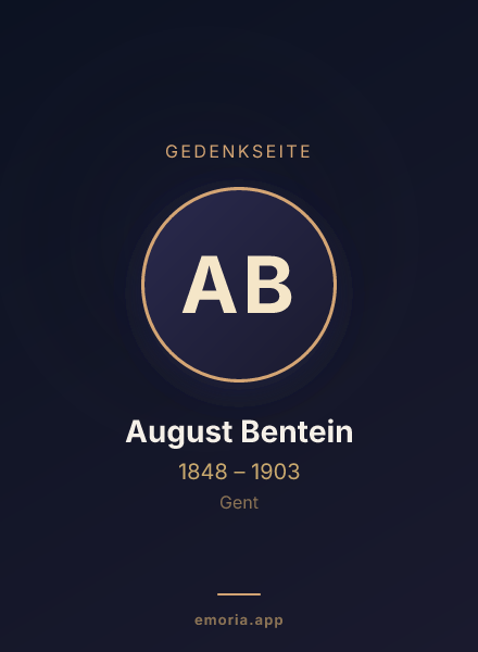 Gedenkportrait von August Bentein