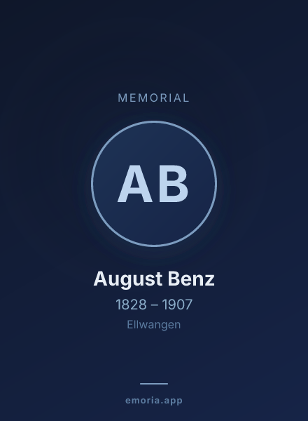 Memorial portrait of August Benz