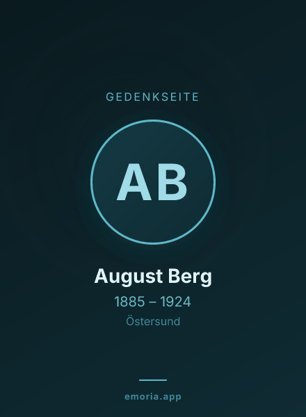 Gedenkportrait von August Berg