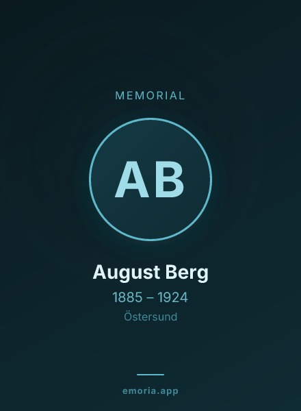 Memorial portrait of August Berg