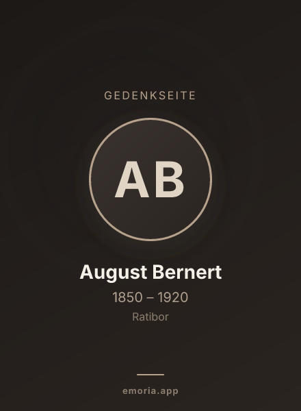 Gedenkportrait von August Bernert