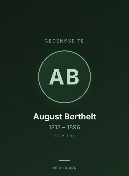 Gedenkportrait von August Berthelt