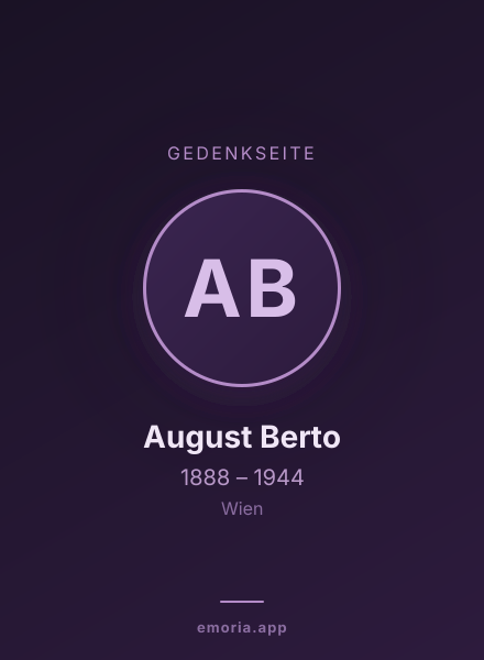 Gedenkportrait von August Berto