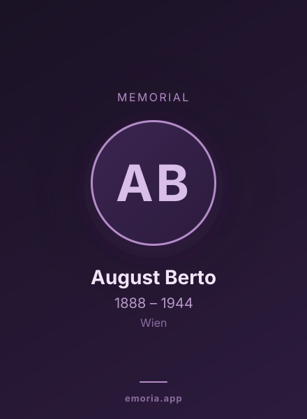 Memorial portrait of August Berto