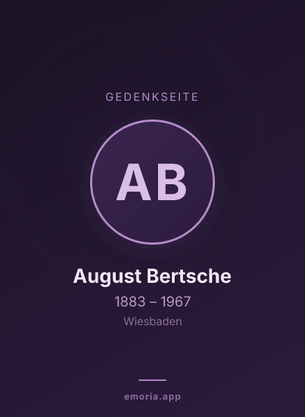Gedenkportrait von August Bertsche