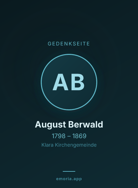 Gedenkportrait von August Berwald