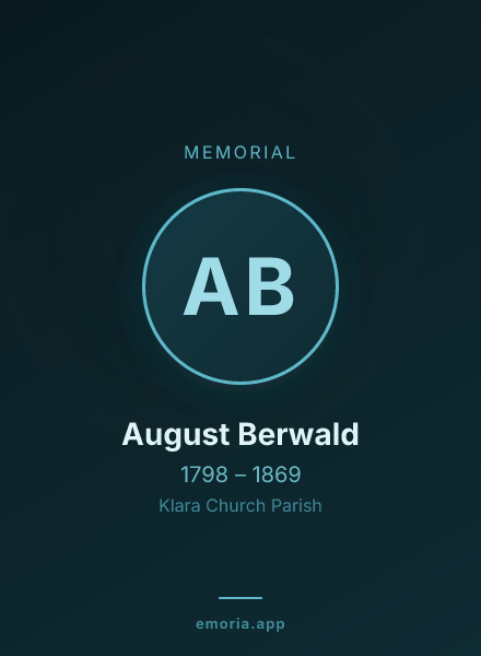 Memorial portrait of August Berwald