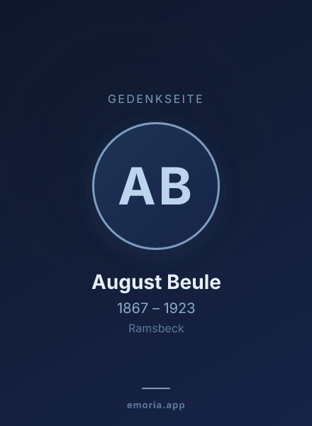Gedenkportrait von August Beule