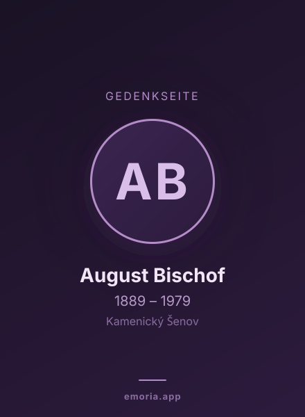 Gedenkportrait von August Bischof