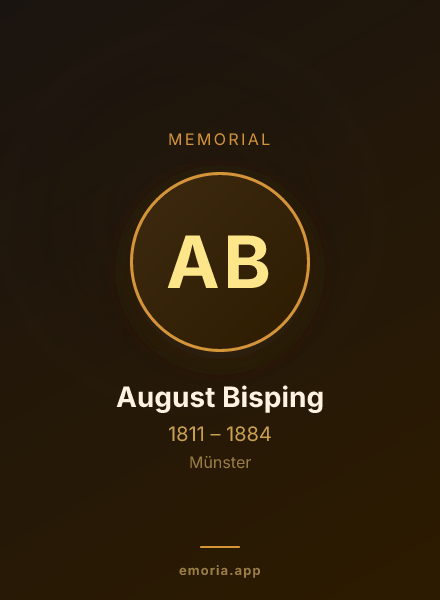 Memorial portrait of August Bisping
