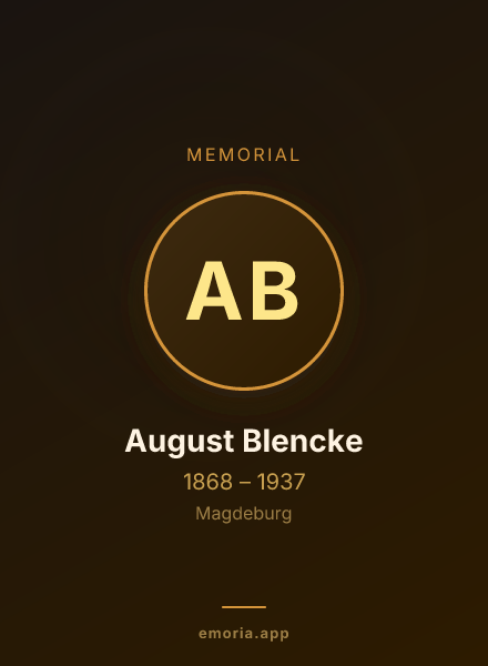 Memorial portrait of August Blencke