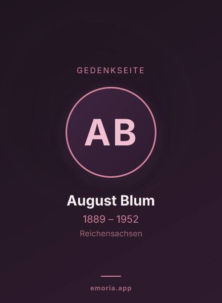 Gedenkportrait von August Blum