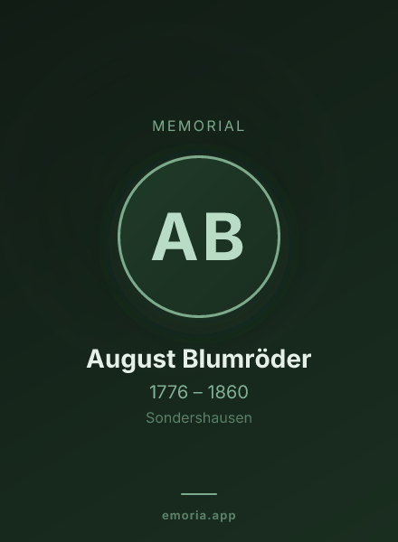 Memorial portrait of August Blumröder