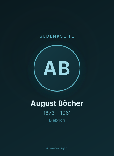 Gedenkportrait von August Böcher
