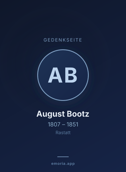 Gedenkportrait von August Bootz