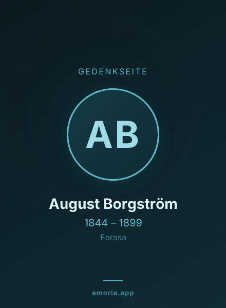 Gedenkportrait von August Borgström