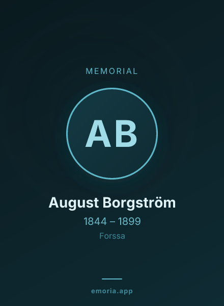 Memorial portrait of August Borgström