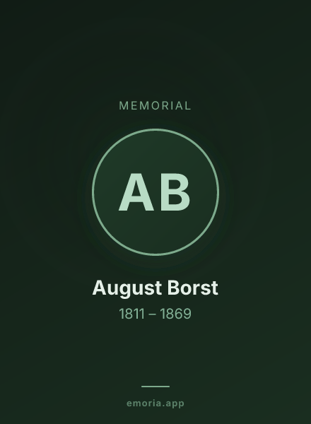 Memorial portrait of August Borst