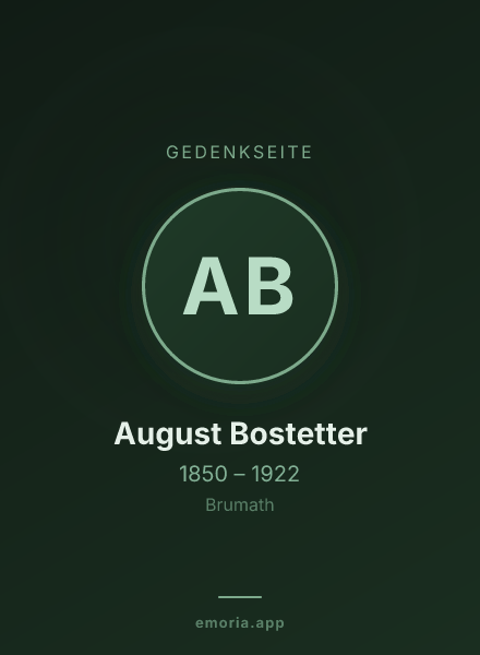 Gedenkportrait von August Bostetter